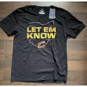 Men's Black Cleveland Cavaliers Hometown Collection Let Em Know T-Shirt Sz L